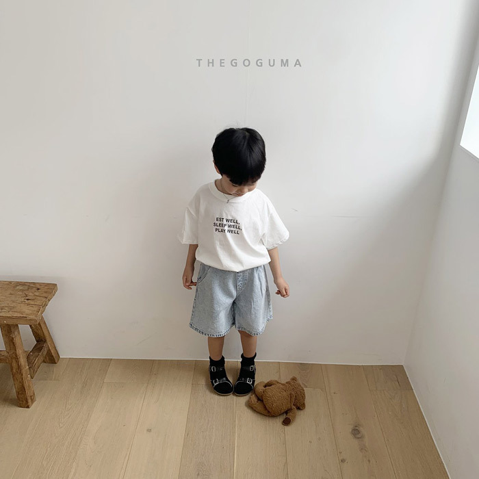 正韓夏the_goguma 雪花感牛仔五分褲