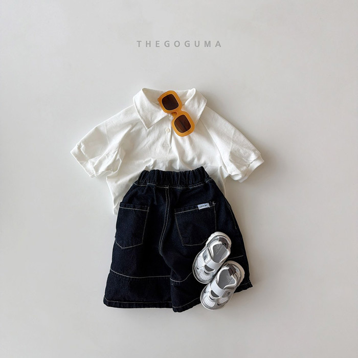 正韓夏the_goguma 兩色工裝感七分牛仔褲