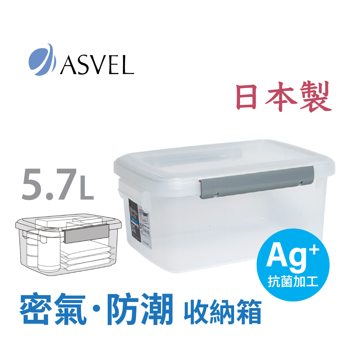 ASVEL UNIX 5.7L Kitchen Box -F25 (7618-N)
