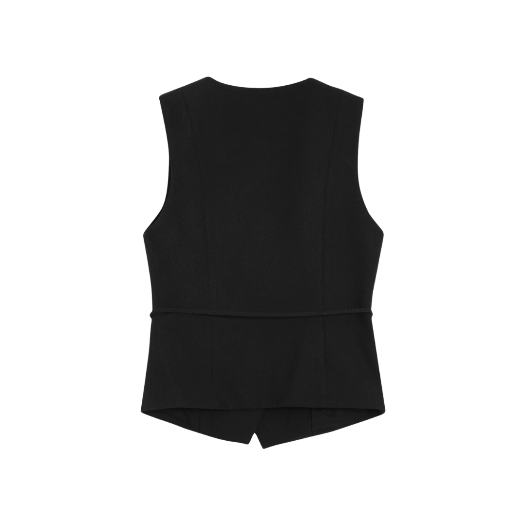 1GM0329-010 [GRACE & MILA] Wrap Cardigan Noir Vilmont #SS26111015 (C-EU-E)