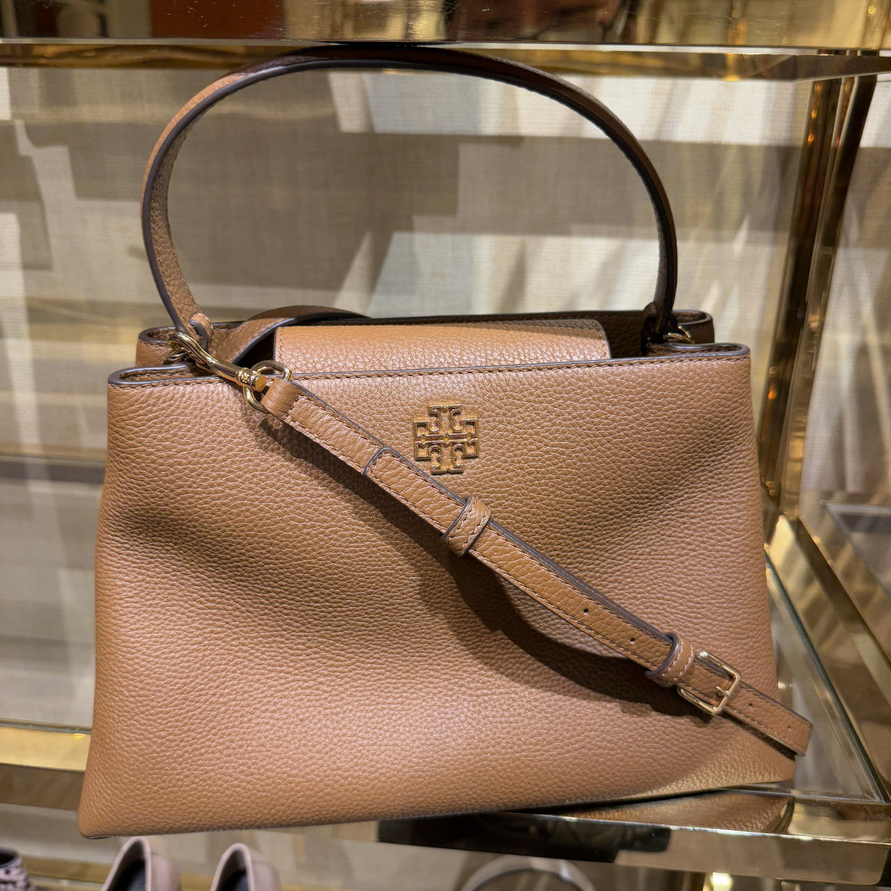 [S] TORY BURCH MOOSE BRITTEN SATCHEL, 160639-909 (STB735)