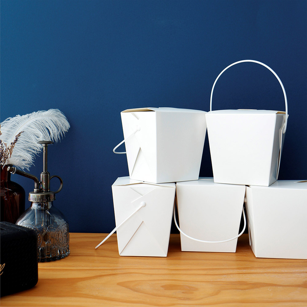 手提方形餐盒-ZS 白色 26oz 5號