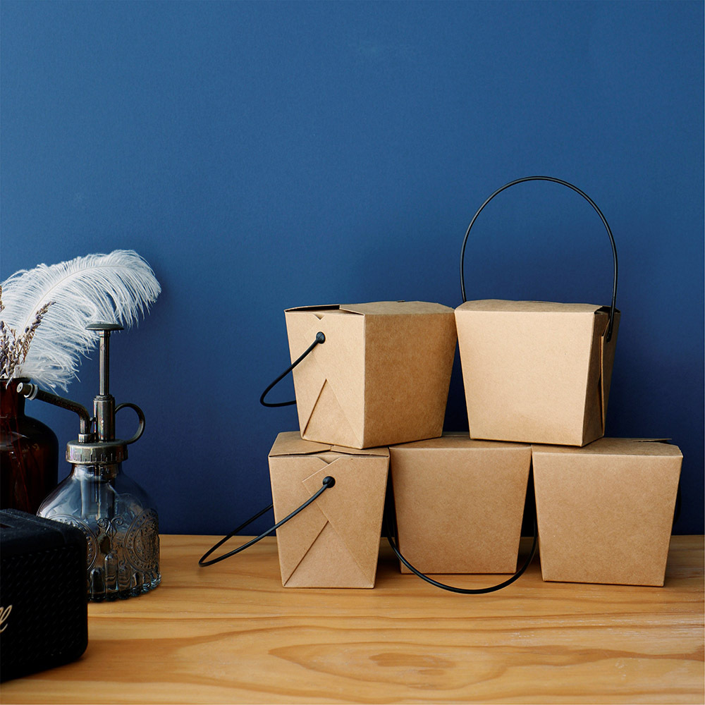 手提方形餐盒-ZS 牛皮 16oz 4號