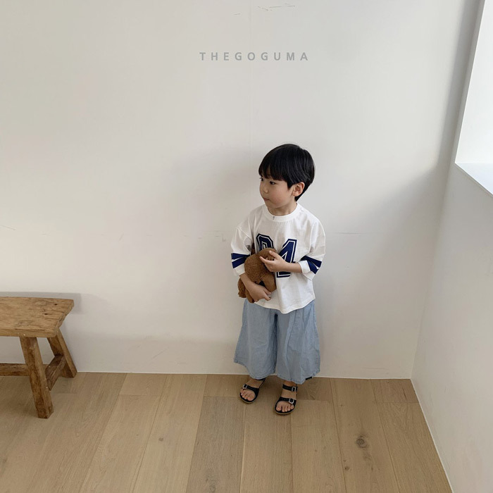 正韓夏the_goguma 淺藍色日常好穿褲