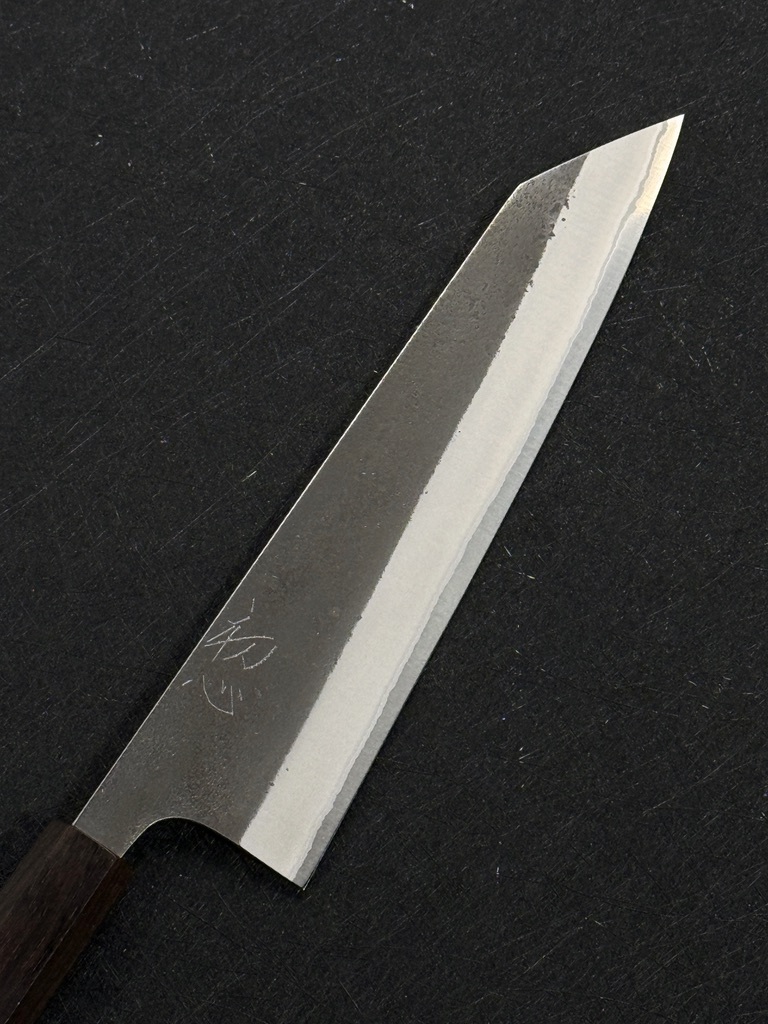 初心 吉金 白二鋼 不鏽鋼割込 黑梨地 切付牛刀 黑檀柄