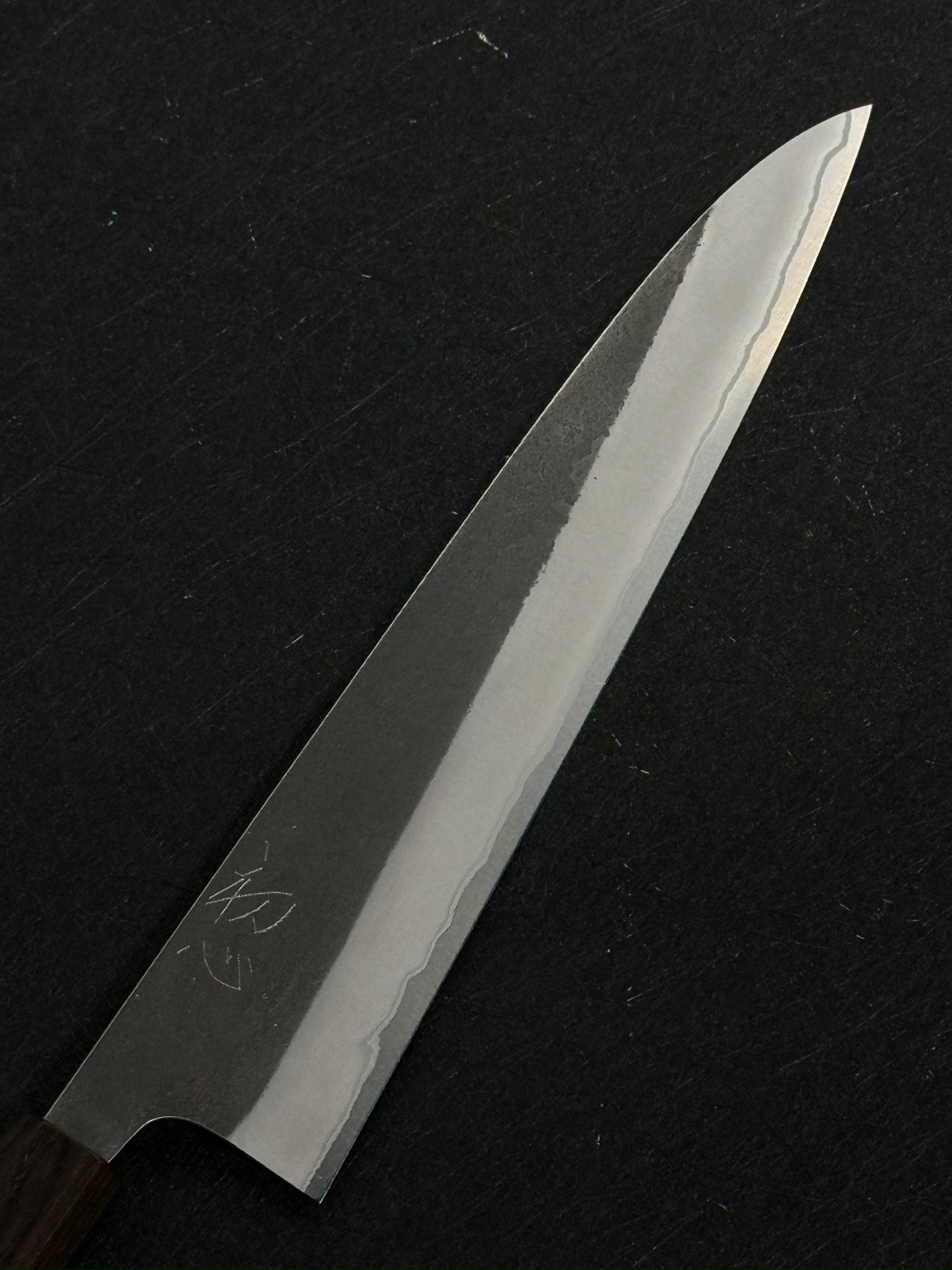 初心 吉金 白二鋼 不鏽鋼割込 黑梨地 牛刀 黑檀柄