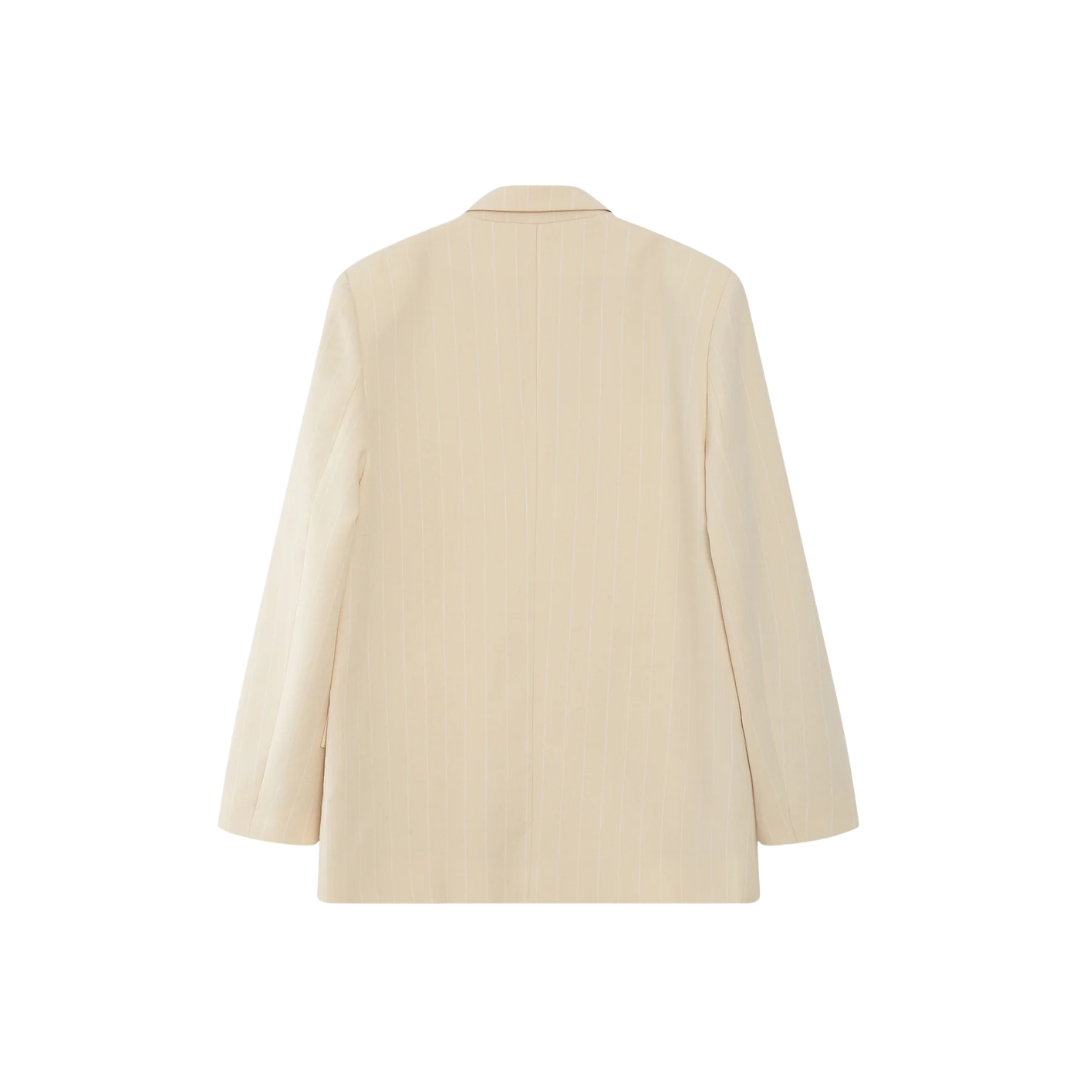 1GM0329-012 [GRACE & MILA] Two-Button Pinstripe Blazer Vanille Velvet #SS26111016 (C-EU-E)