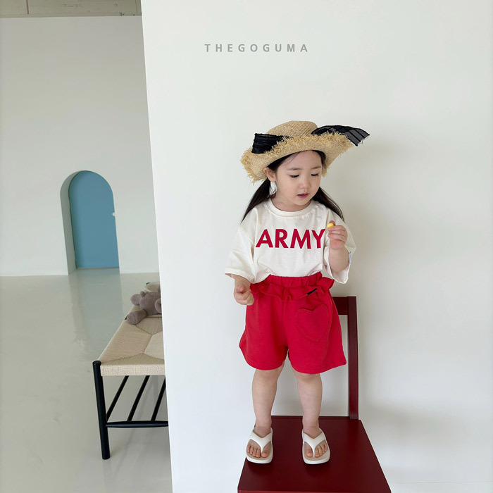 正韓夏the_goguma 兩色愛心口袋花邊短褲