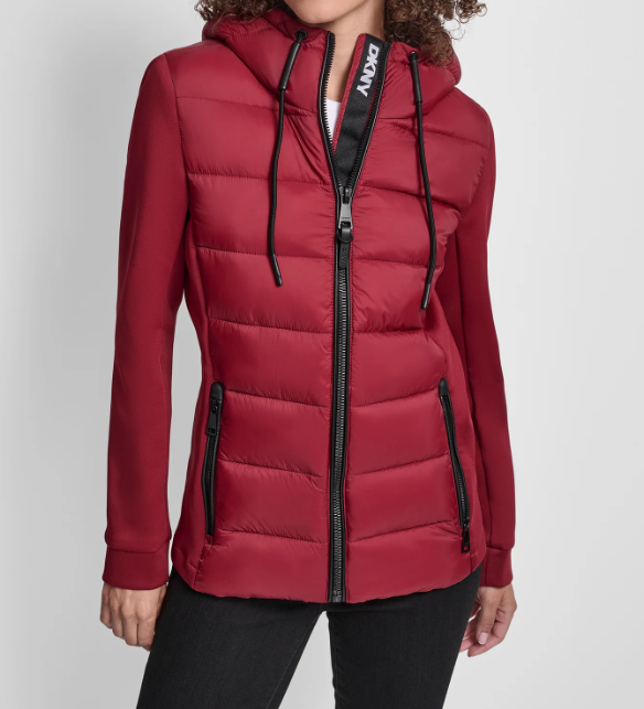 [S] DKNY TIBETIN MIX MEDIA JACKET, DL5MPY42-I6A (SD1641)