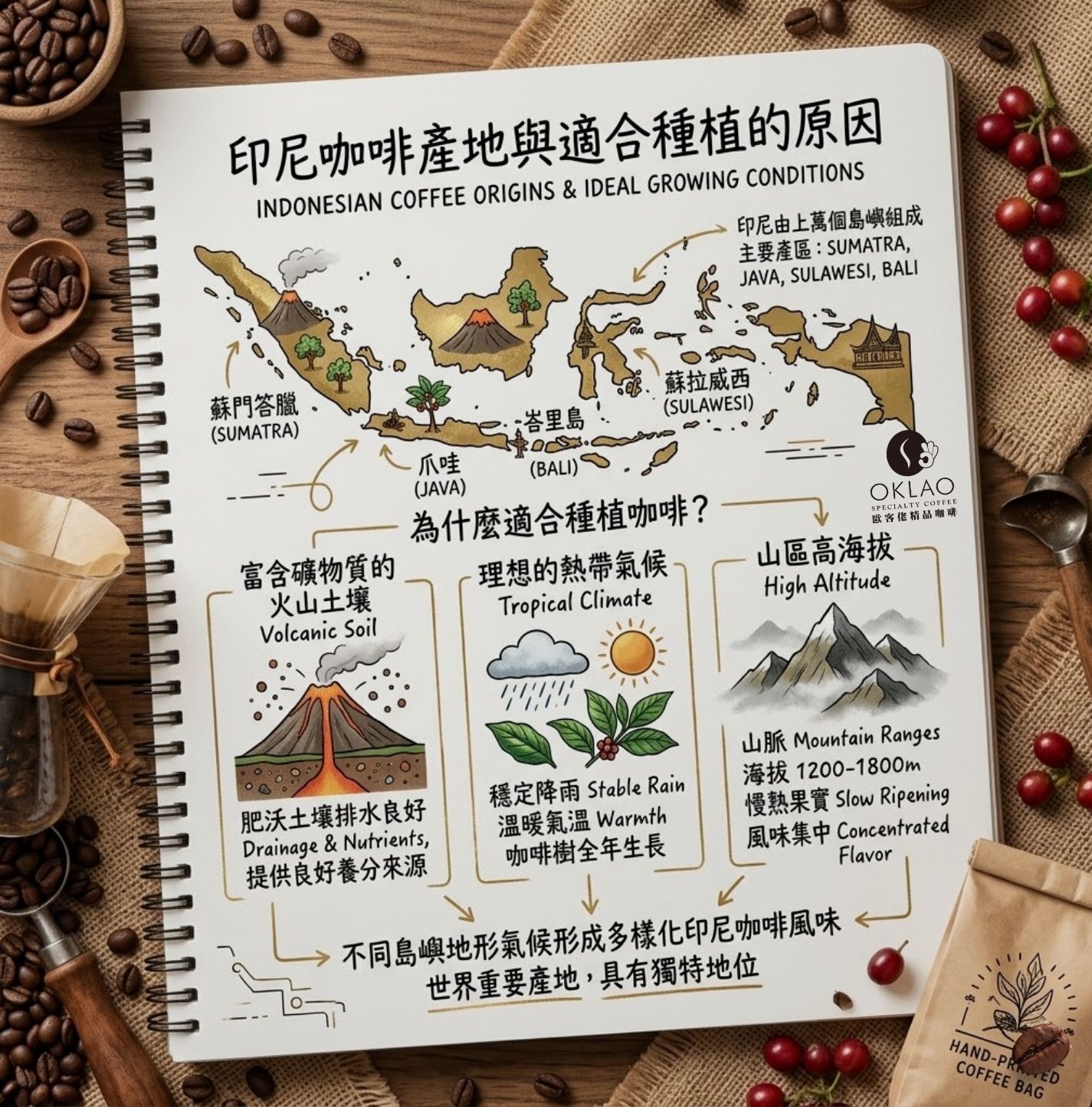 印尼咖啡豆 印尼咖啡 印尼咖啡風味 曼特寧咖啡 印尼咖啡產地 印尼咖啡推薦 印尼咖啡豆特色 印尼咖啡沖煮方式 歐客佬咖啡 歐客佬曼特寧
