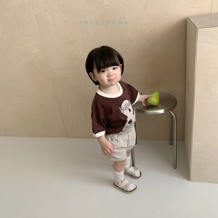 正韓夏the_goguma 三色日常布標短褲