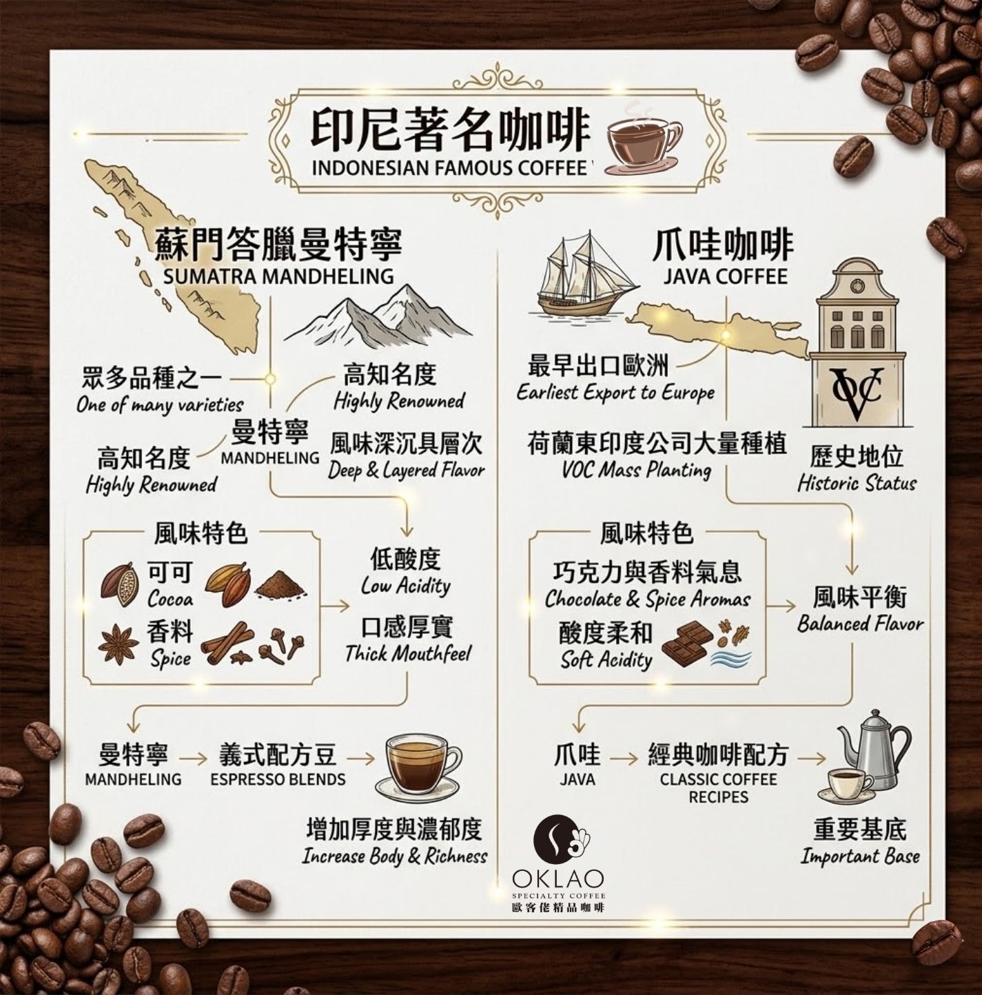 印尼咖啡豆 印尼咖啡 印尼咖啡風味 曼特寧咖啡 印尼咖啡產地 印尼咖啡推薦 印尼咖啡豆特色 印尼咖啡沖煮方式 歐客佬咖啡 歐客佬曼特寧