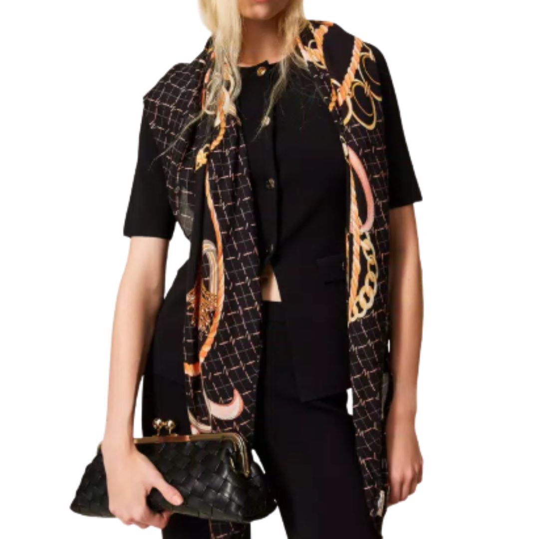 1TS0319-035 [TWINSET] Knit Jacket With Buttons Black #261TP3131 (C-EU-E)