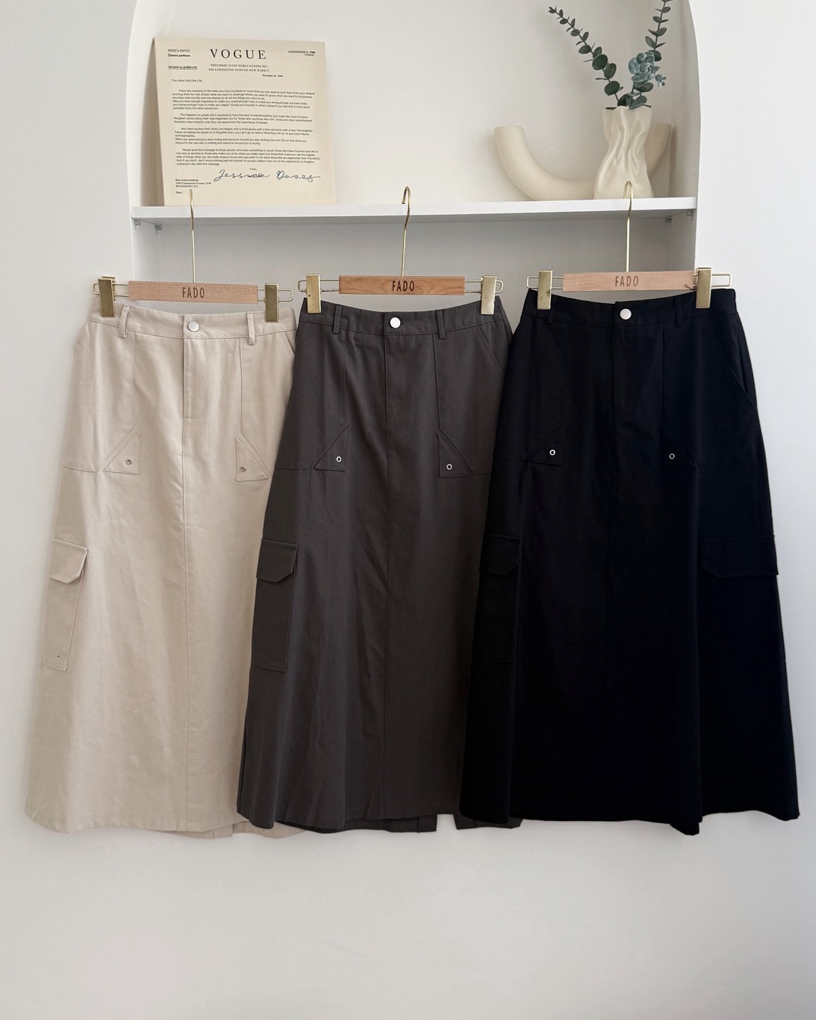 法朵Fado shop｜ 單釦雙口袋長裙 4735002 三色