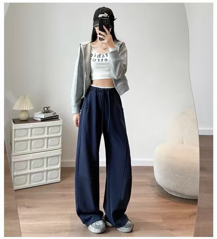 720-腰撞色抽繩口袋彎刀褲