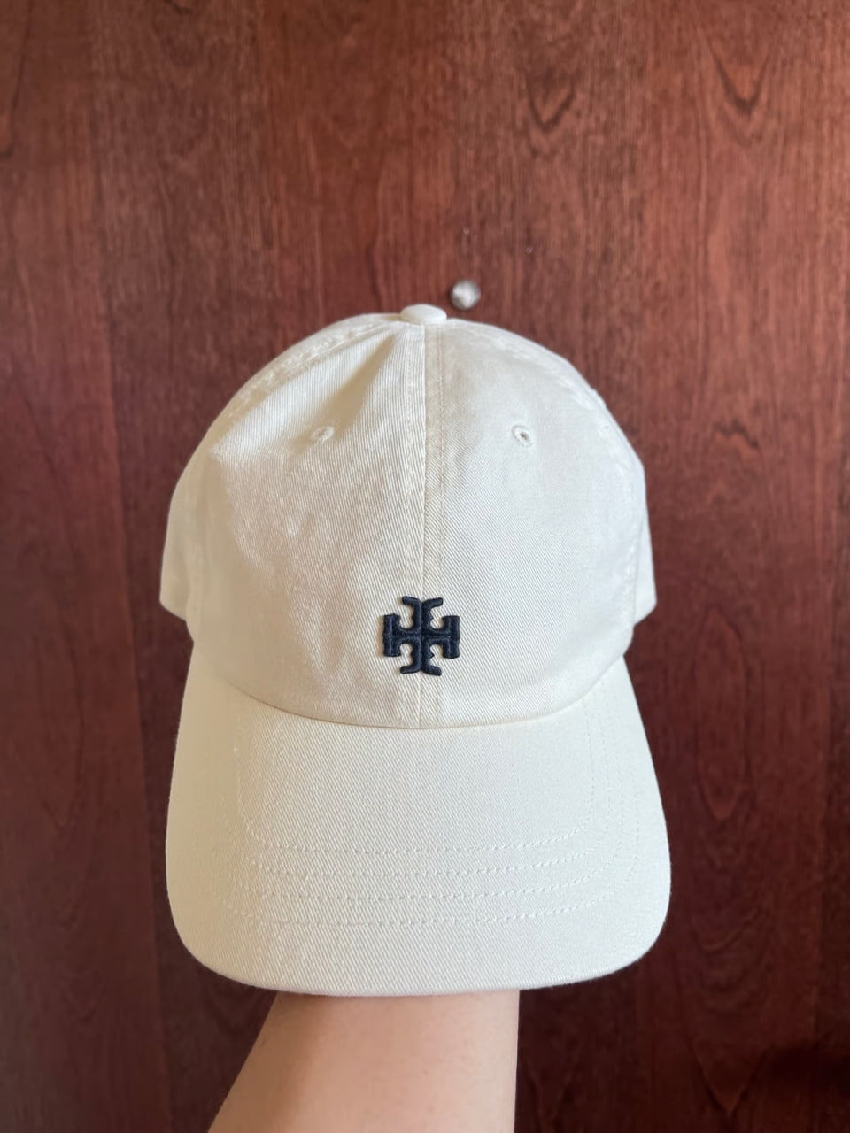 [S] TORY BURCH Ivory Pearl 150711 Logo Cap, 150711-110 (STB726)
