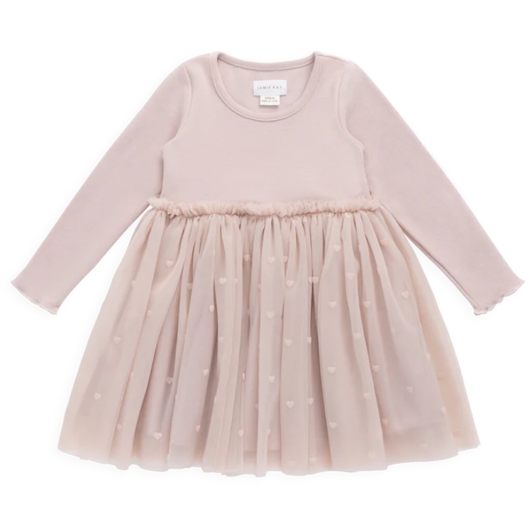 （預購）JAMIEKAY 愛心印花網紗拼接洋裝 Anna Tulle Dress - Petite Heart Rosie