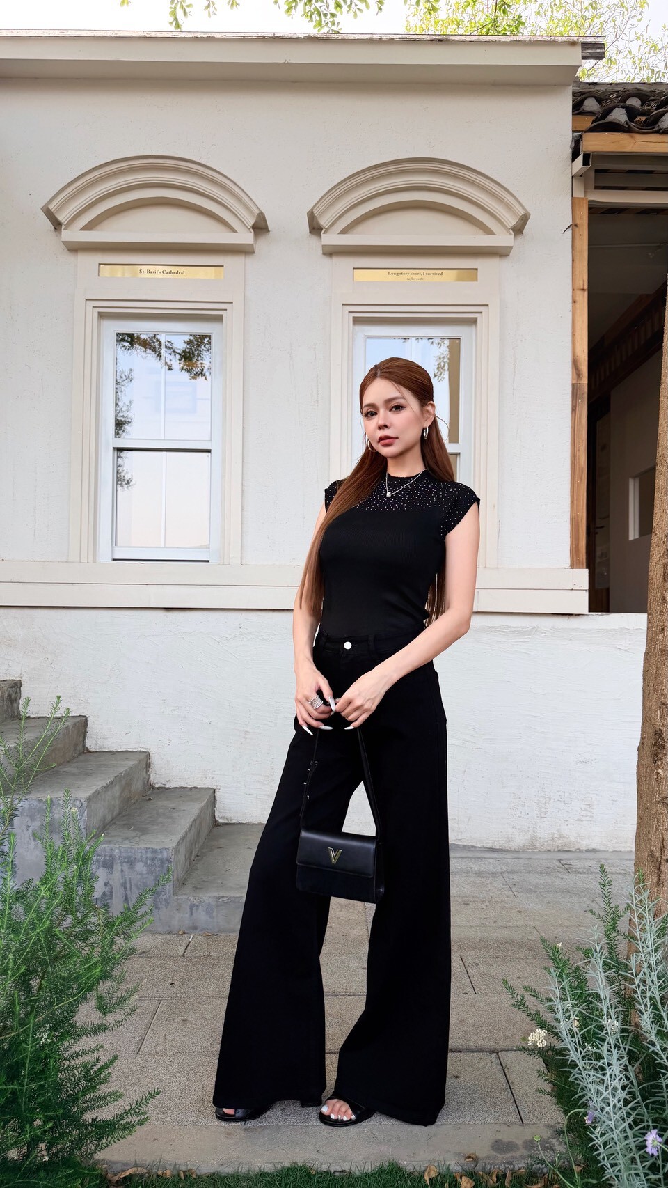 【Mar.18】J'1微高領燙鑽針織短T