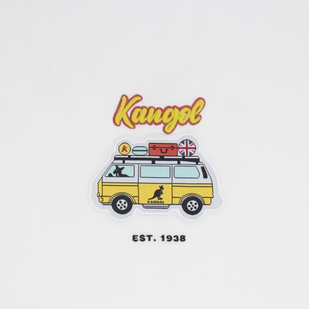 KANGOL 中性 巴士 趣味 棉T 袋鼠 白 6525101400