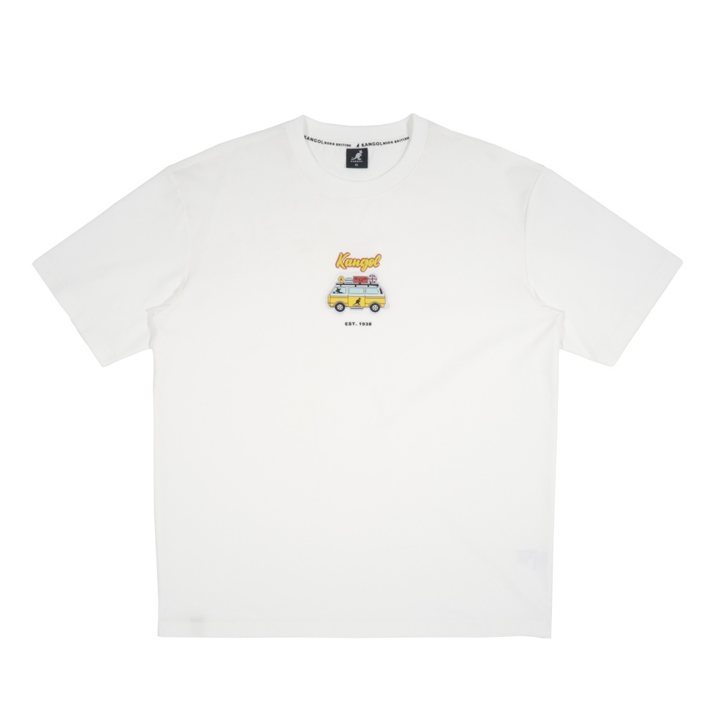 KANGOL 中性 巴士 趣味 棉T 袋鼠 白 6525101400