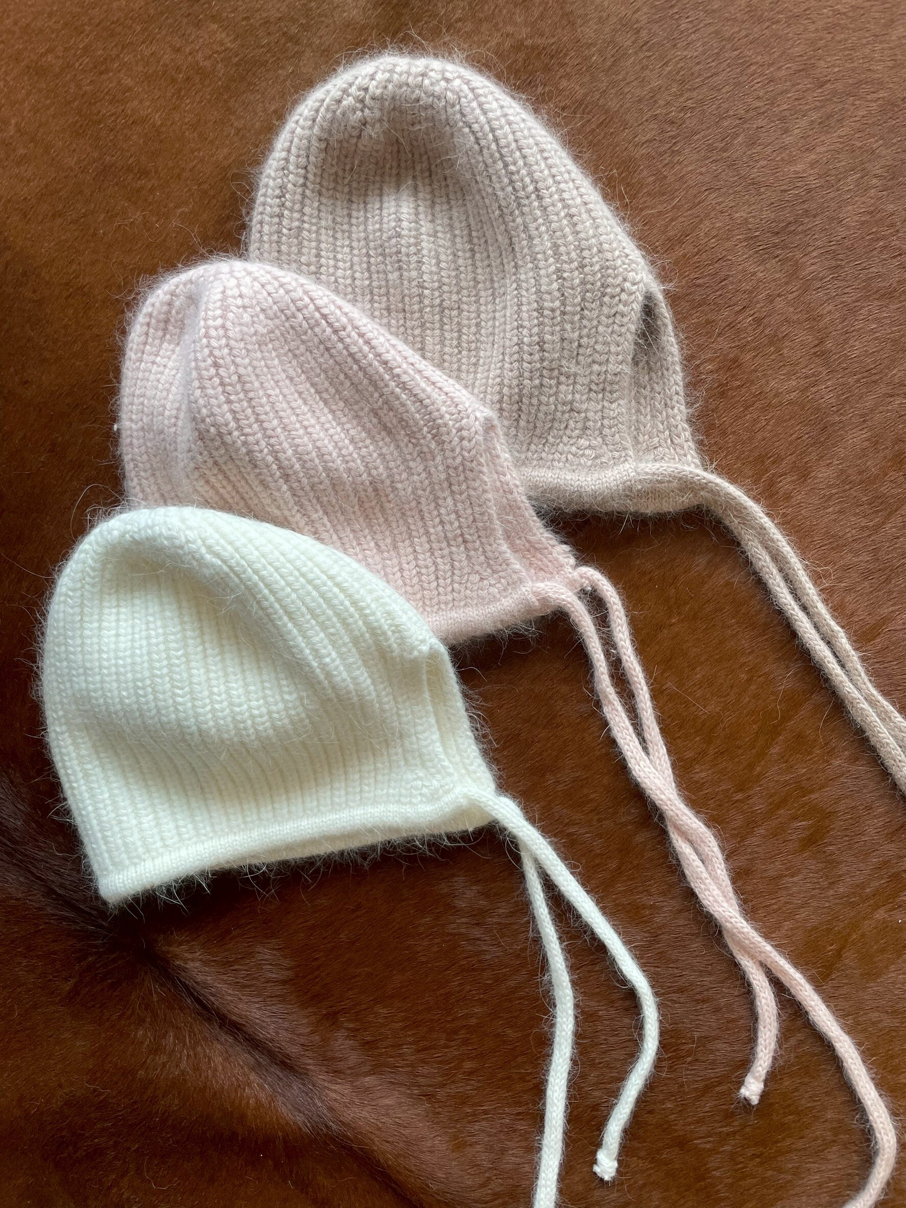 #10毛帽(卡其/粉/白)＃帽子樣板售出不退不換