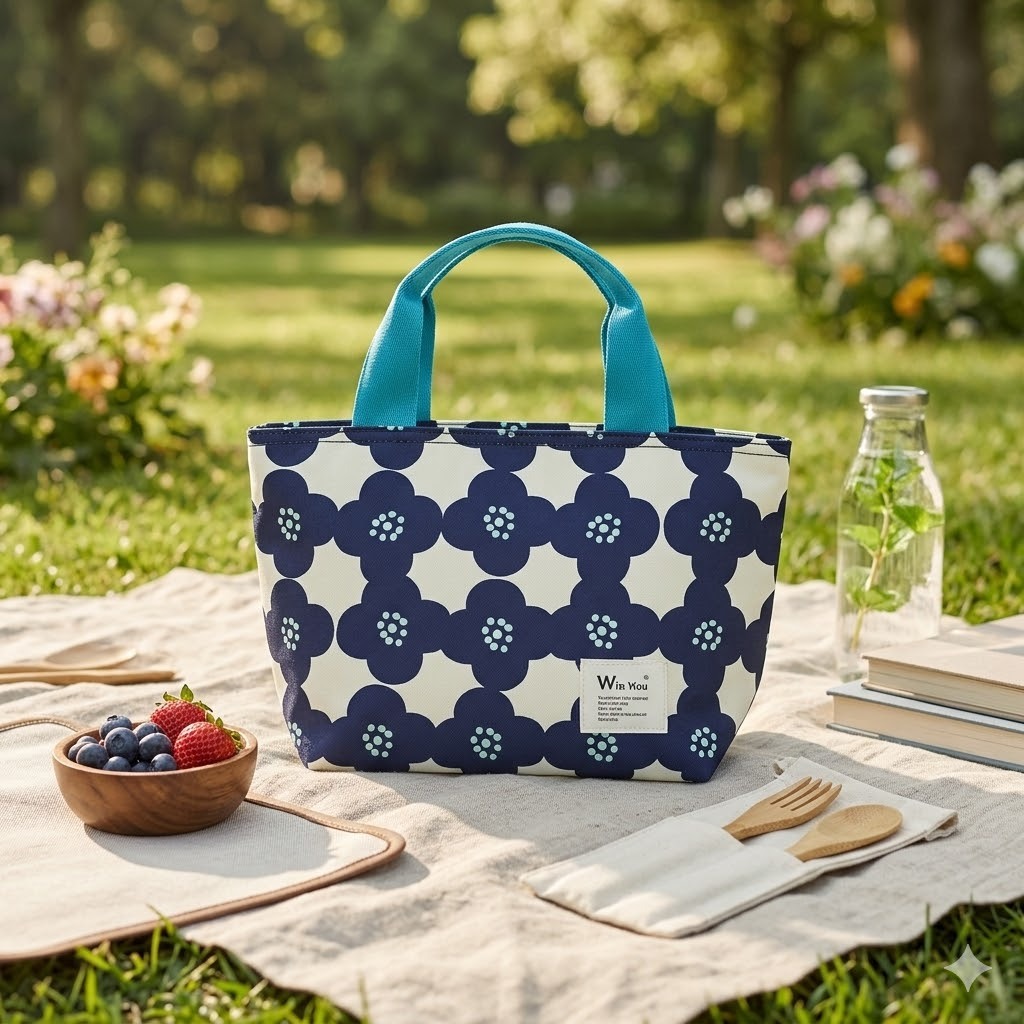 【直播】W.P.C LX031728 保冷午餐袋(深藍茶花)