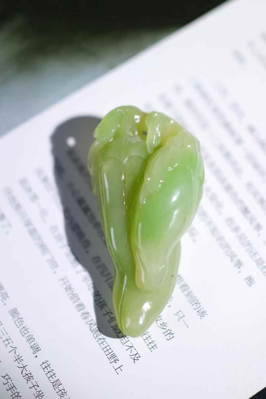 和田玉黃口俏翠交好運,天然和田玉軟玉