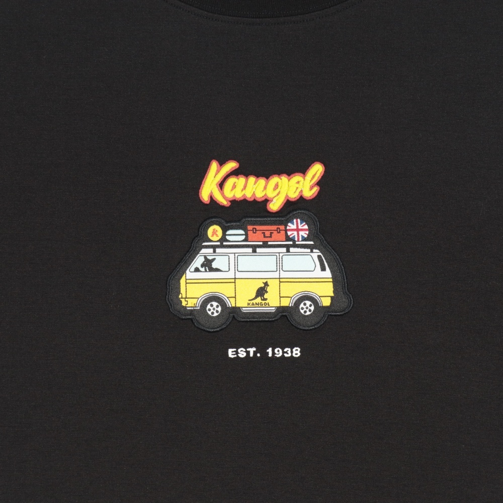 KANGOL 中性 巴士 趣味 棉T 袋鼠 黑 6525101420