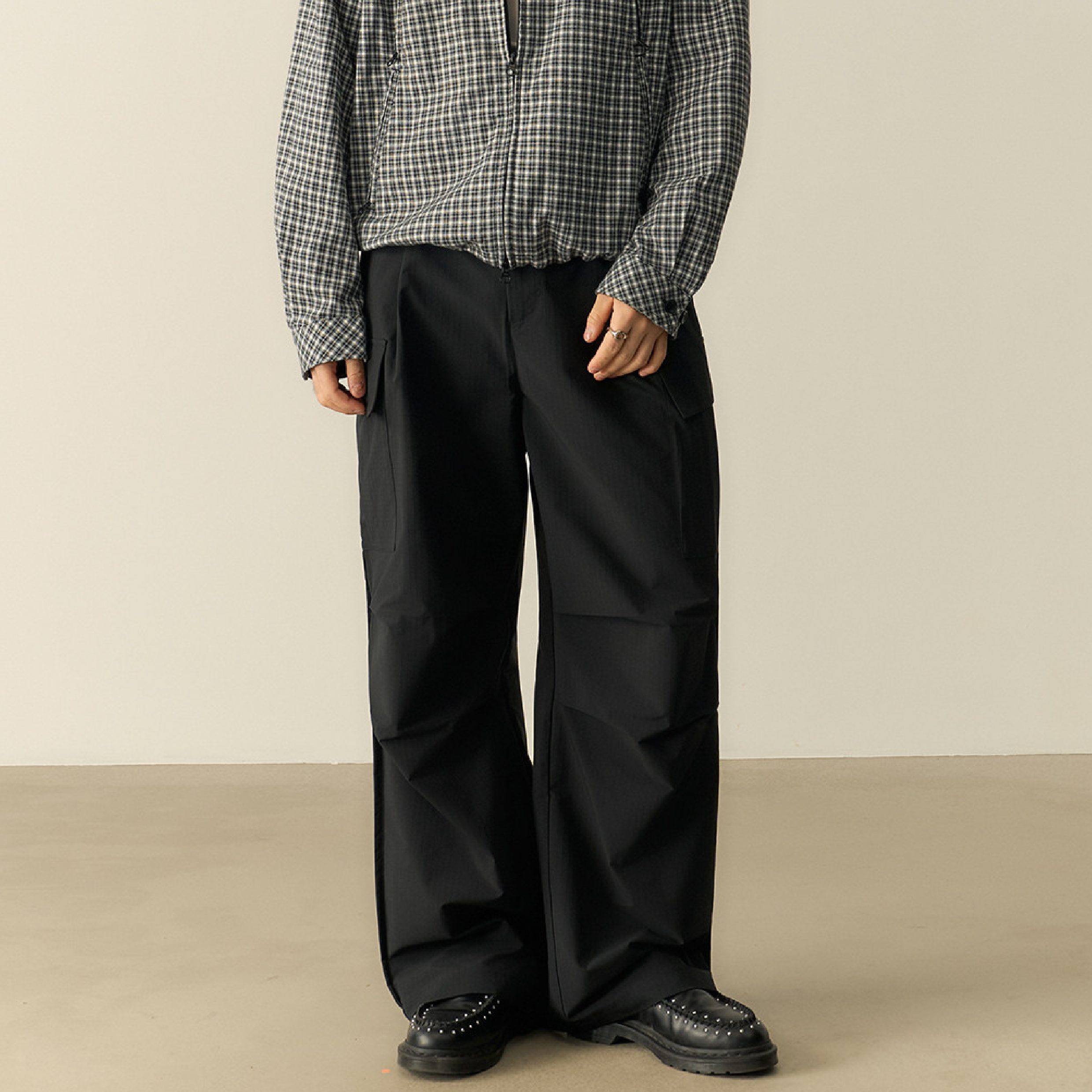 TANOXI Tailored Curved Pants 剪裁 彎刀長褲 [TNX-P397]