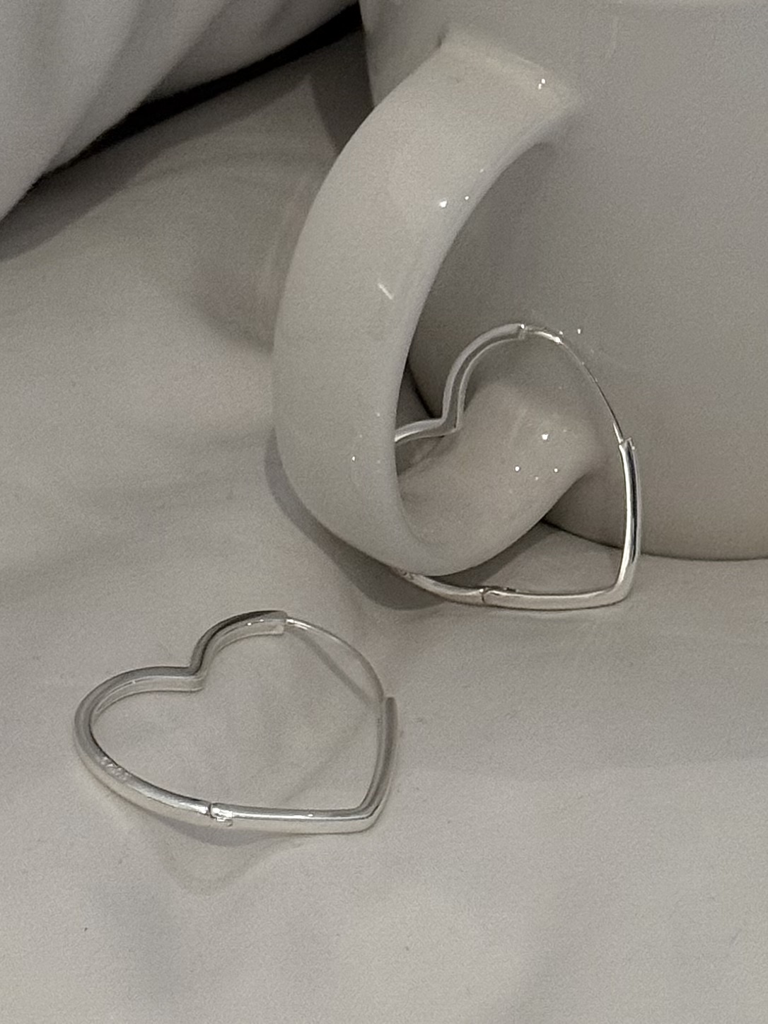 闆娘自留!!!每戴必被問愛心耳針/925銀