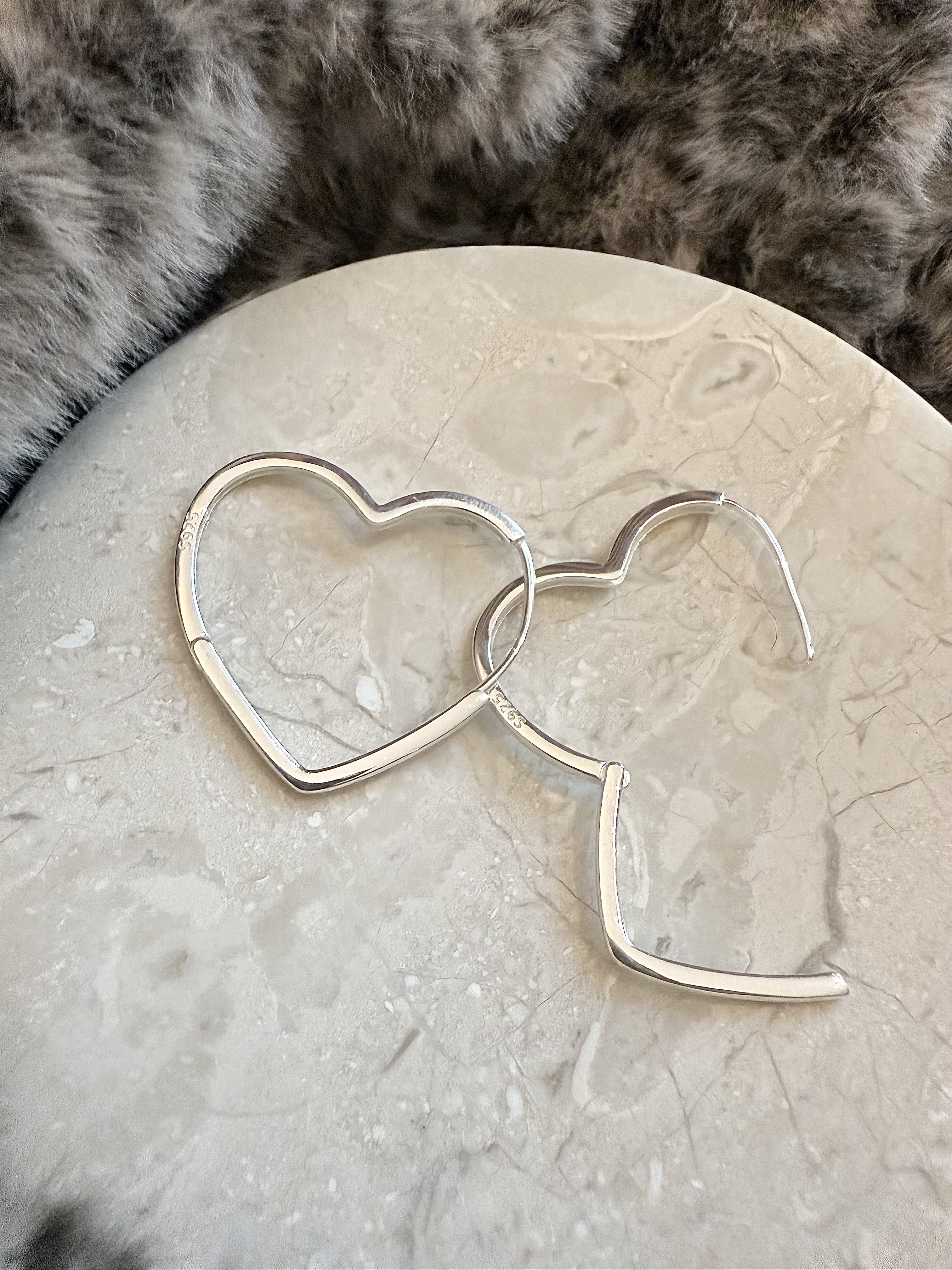 闆娘自留!!!每戴必被問愛心耳針/925銀