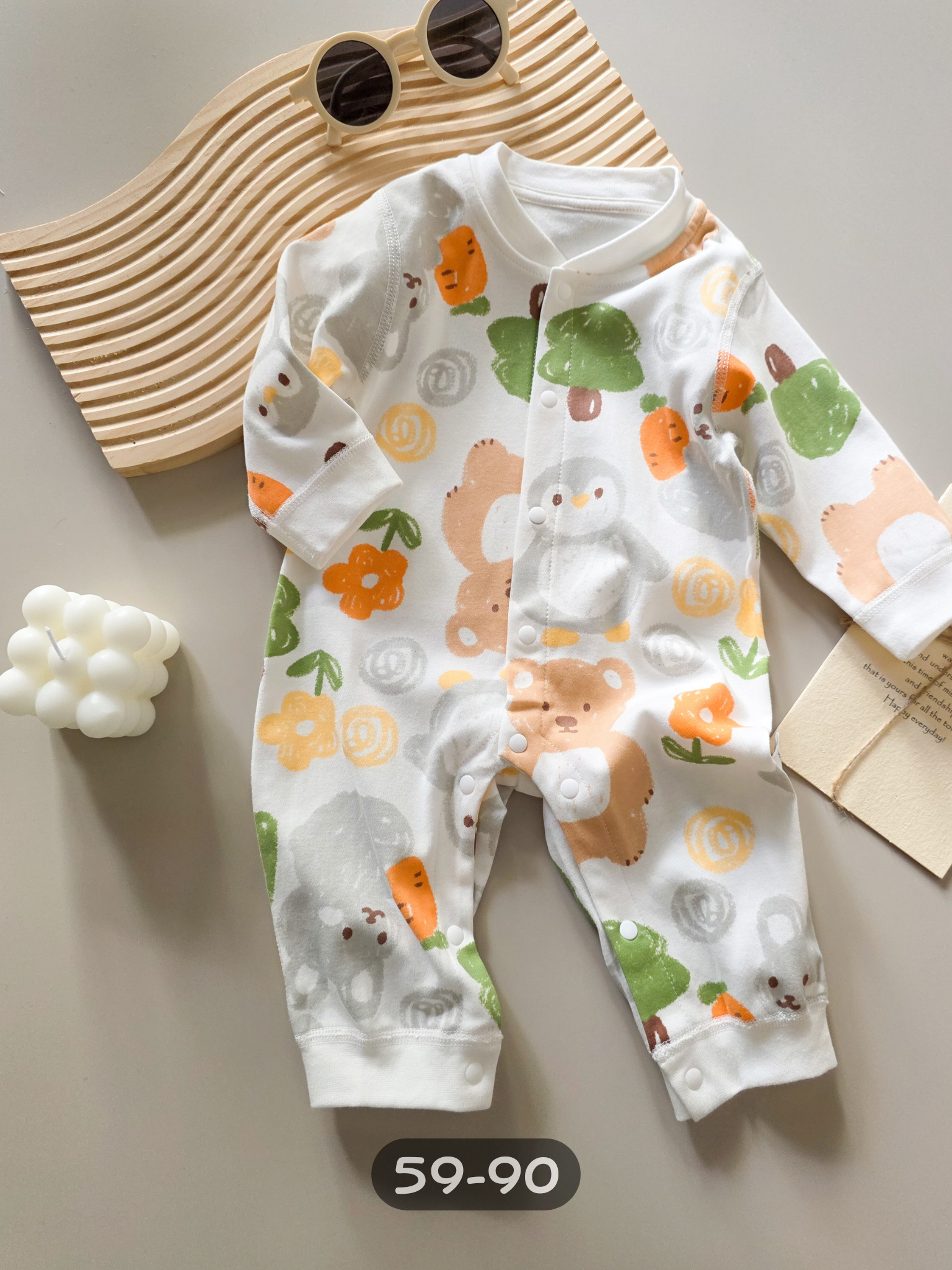 企鵝小熊 長袖連身衣