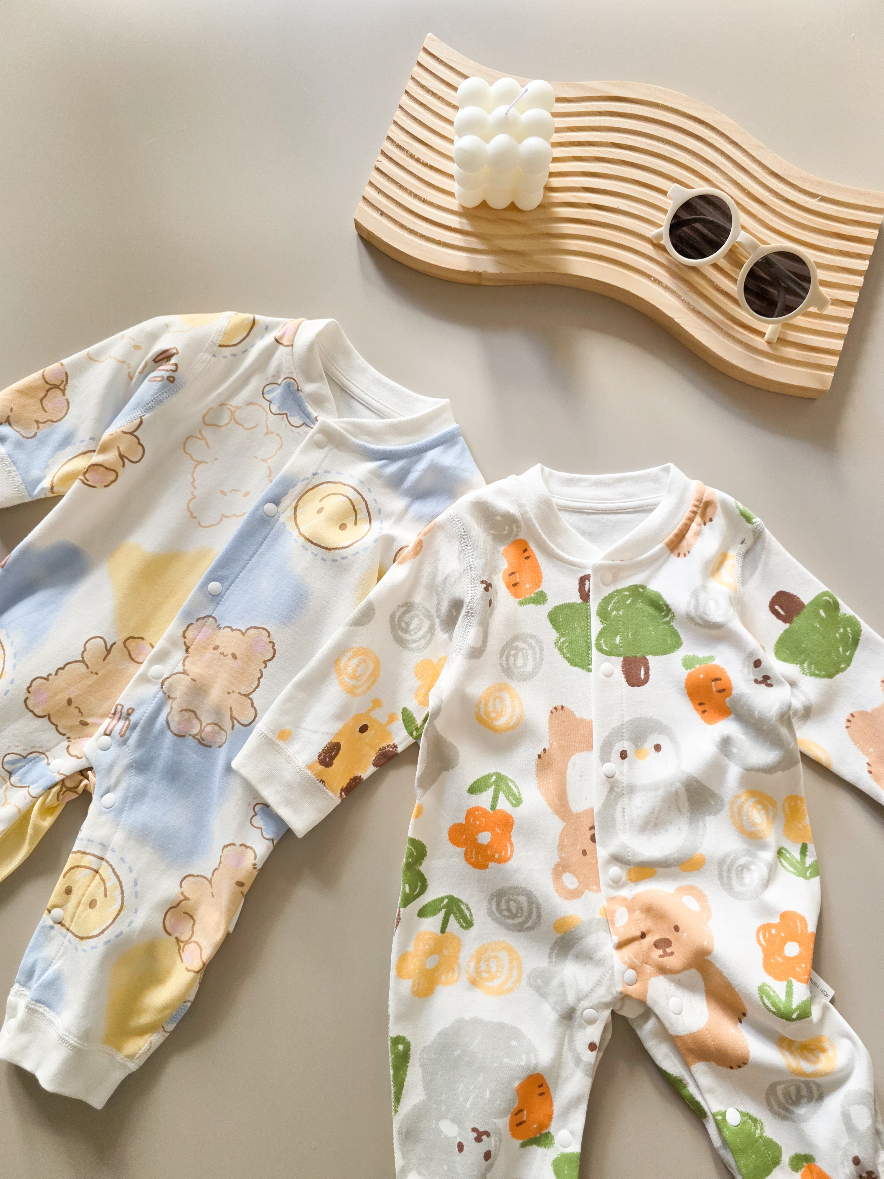 企鵝小熊 長袖連身衣