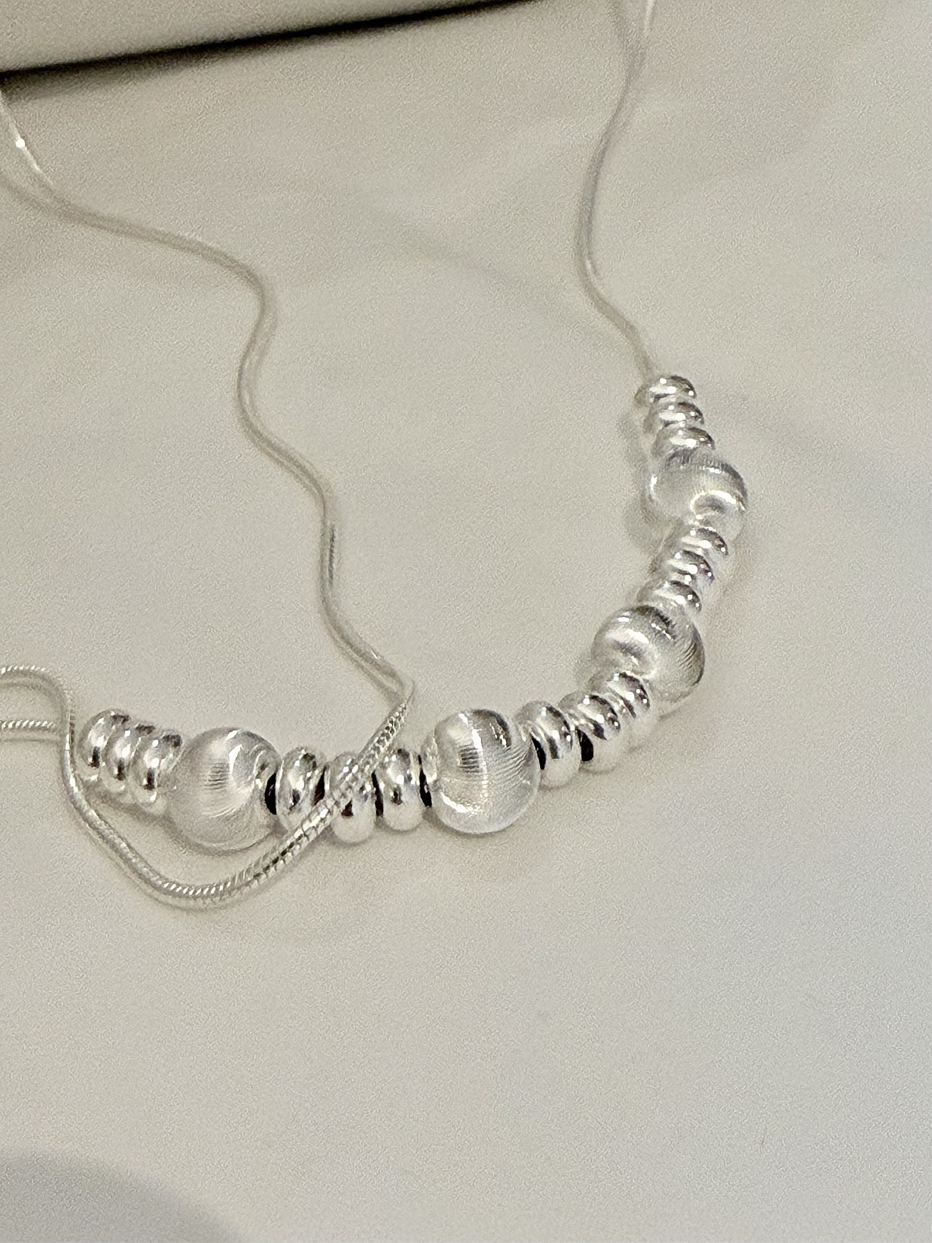 闆娘自留!!!懶人必收的碎銀不跑位抽拉項鍊/925銀