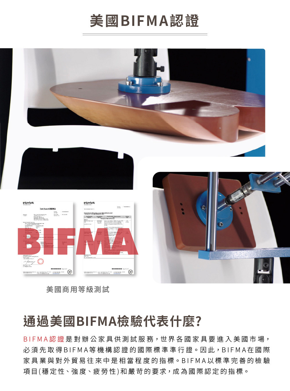 Whale鯨魚椅通過美國BIFMA檢驗,安全又耐用