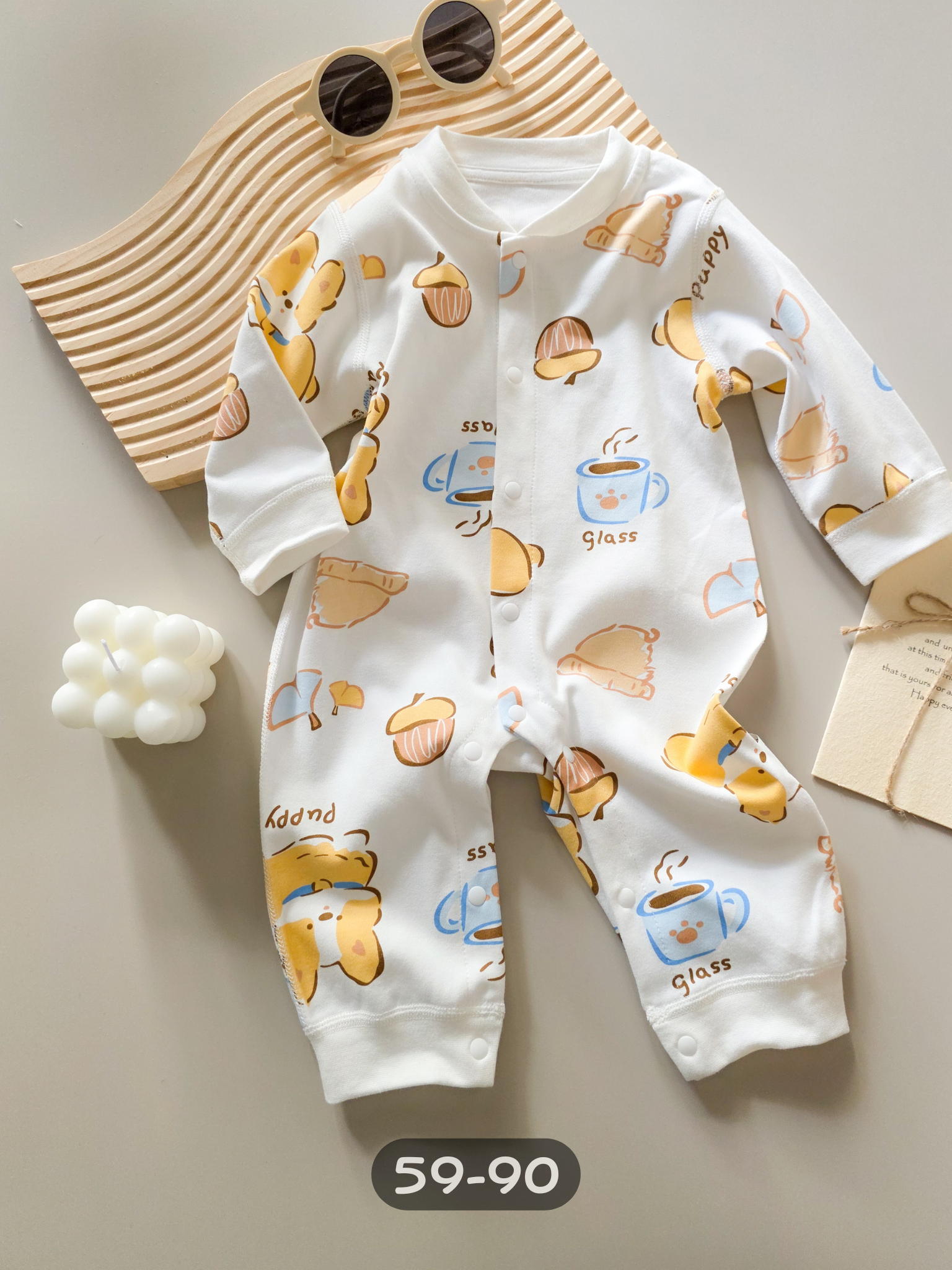 松果咖啡 長袖連身衣