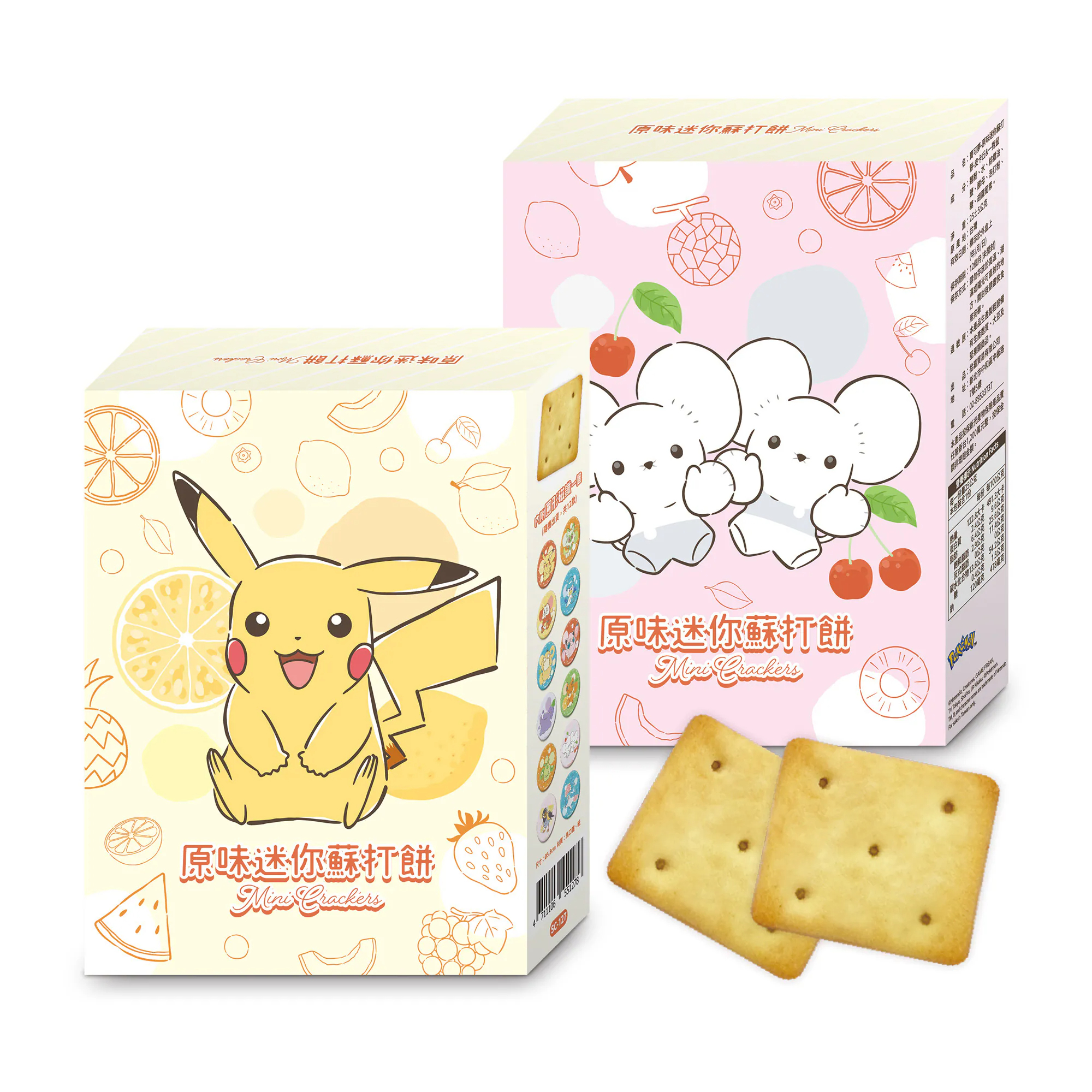 寶可夢-原味迷你蘇打餅-皮卡丘&一對鼠