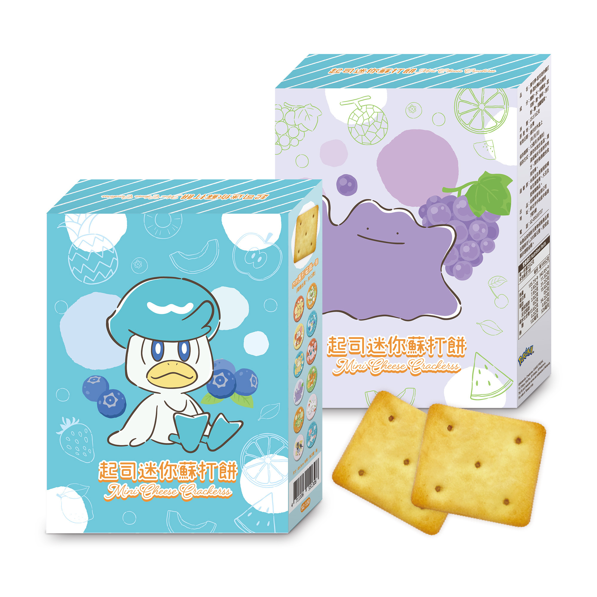 寶可夢-起司迷你蘇打餅-潤水鴨&百變怪