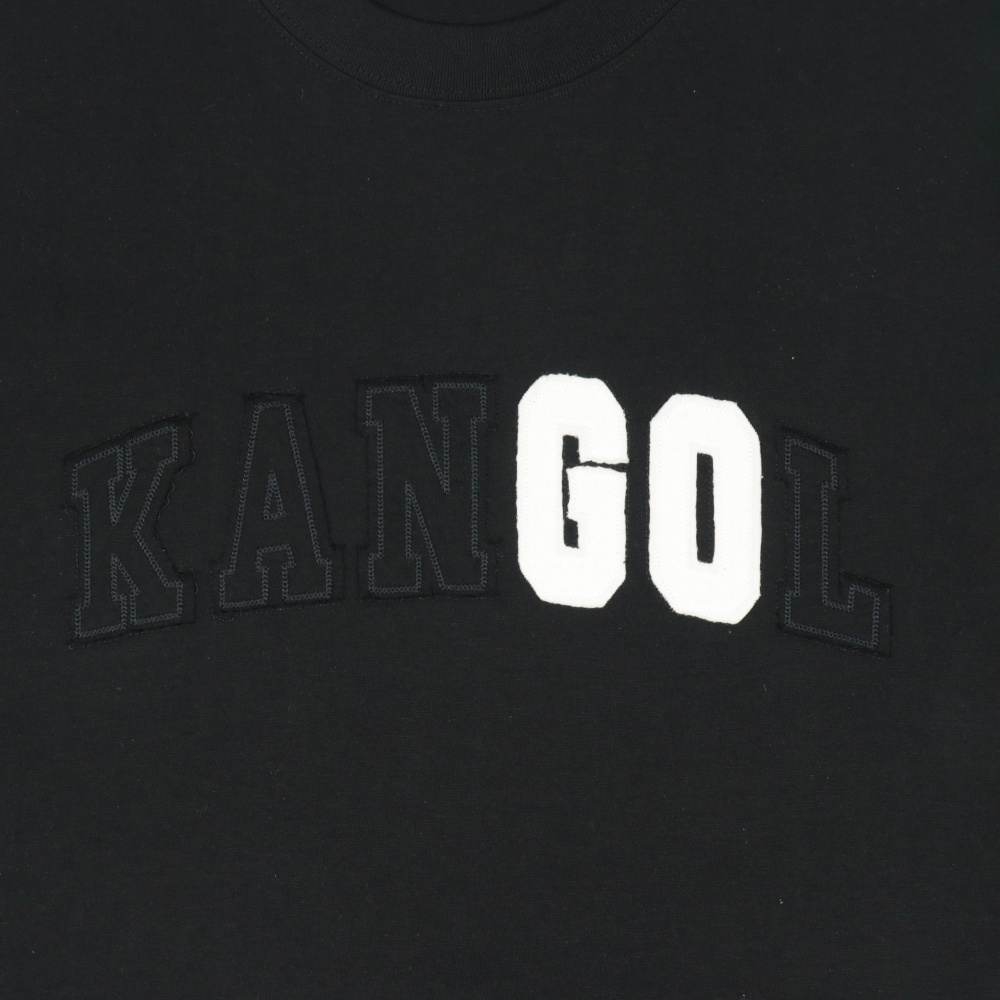 KANGOL 中性 黑色 大LOGO 貼布繡花 短T 6525100420