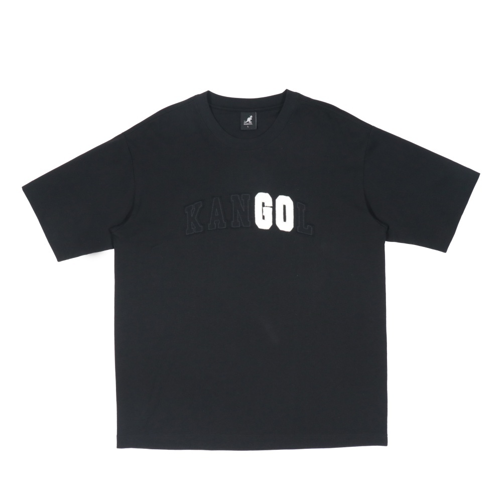 KANGOL 中性 黑色 大LOGO 貼布繡花 短T 6525100420