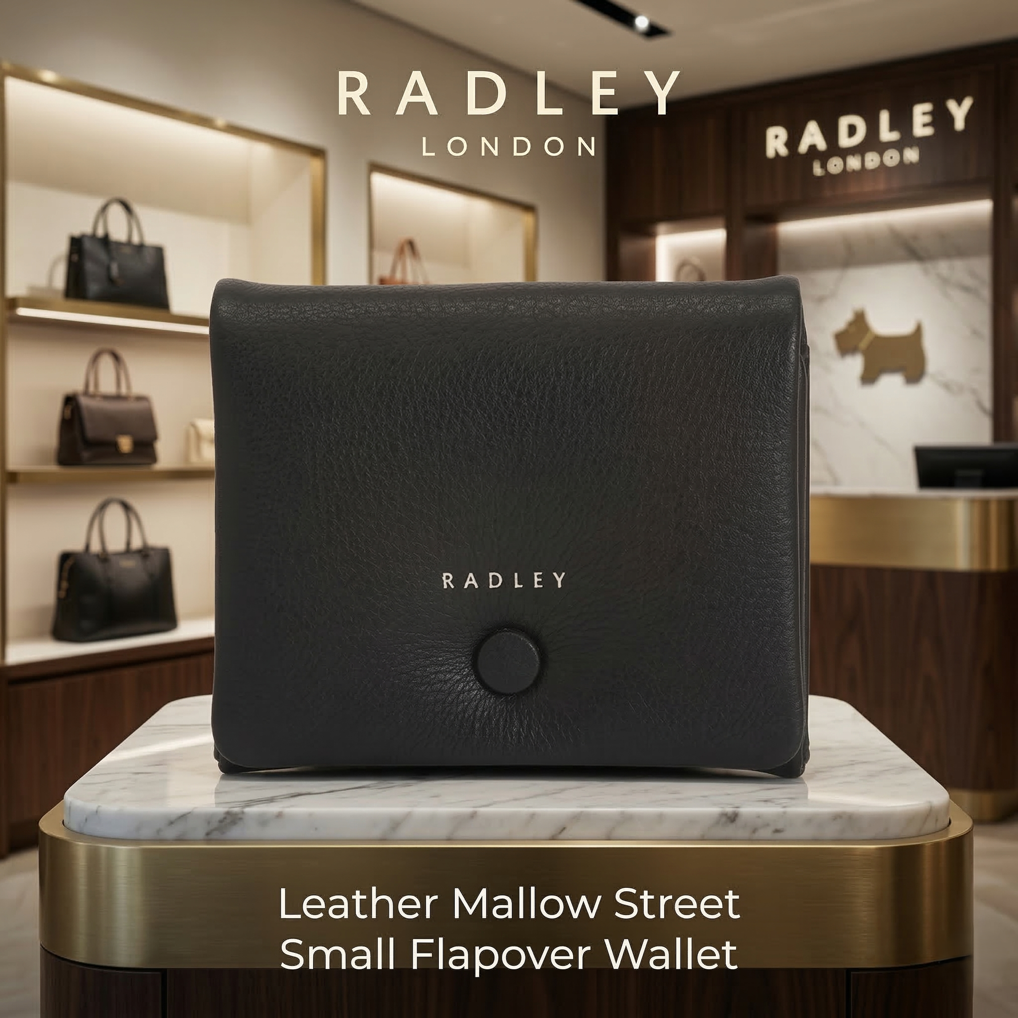 【預購】K031755 Radley London Mallow Street 皮革翻蓋小短夾