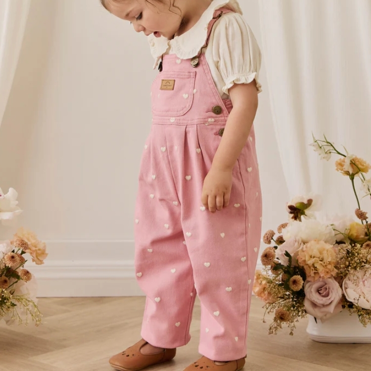 （預購）JAMIEKAY 愛心圖案壓褶吊帶褲 Dorian Overall - Josie Floral Trinket