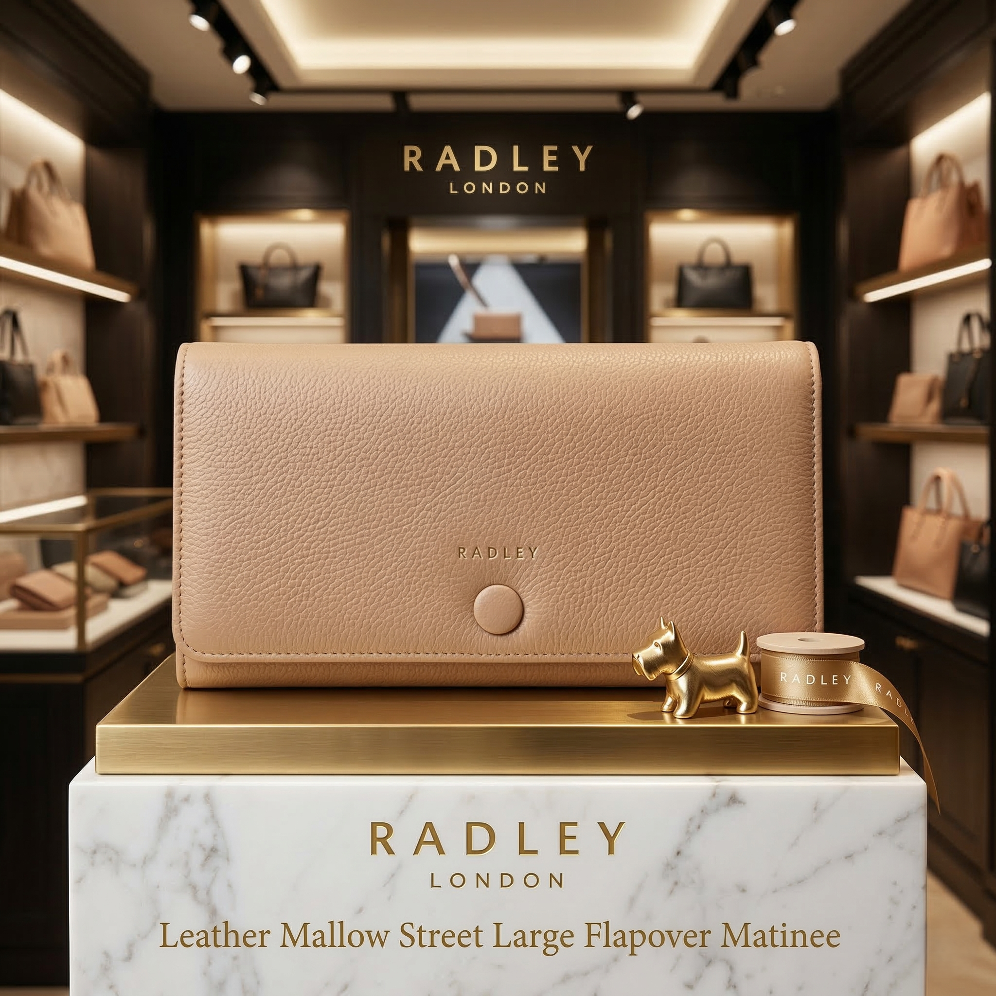 【預購】K031757  Radley London  皮革翻蓋長夾