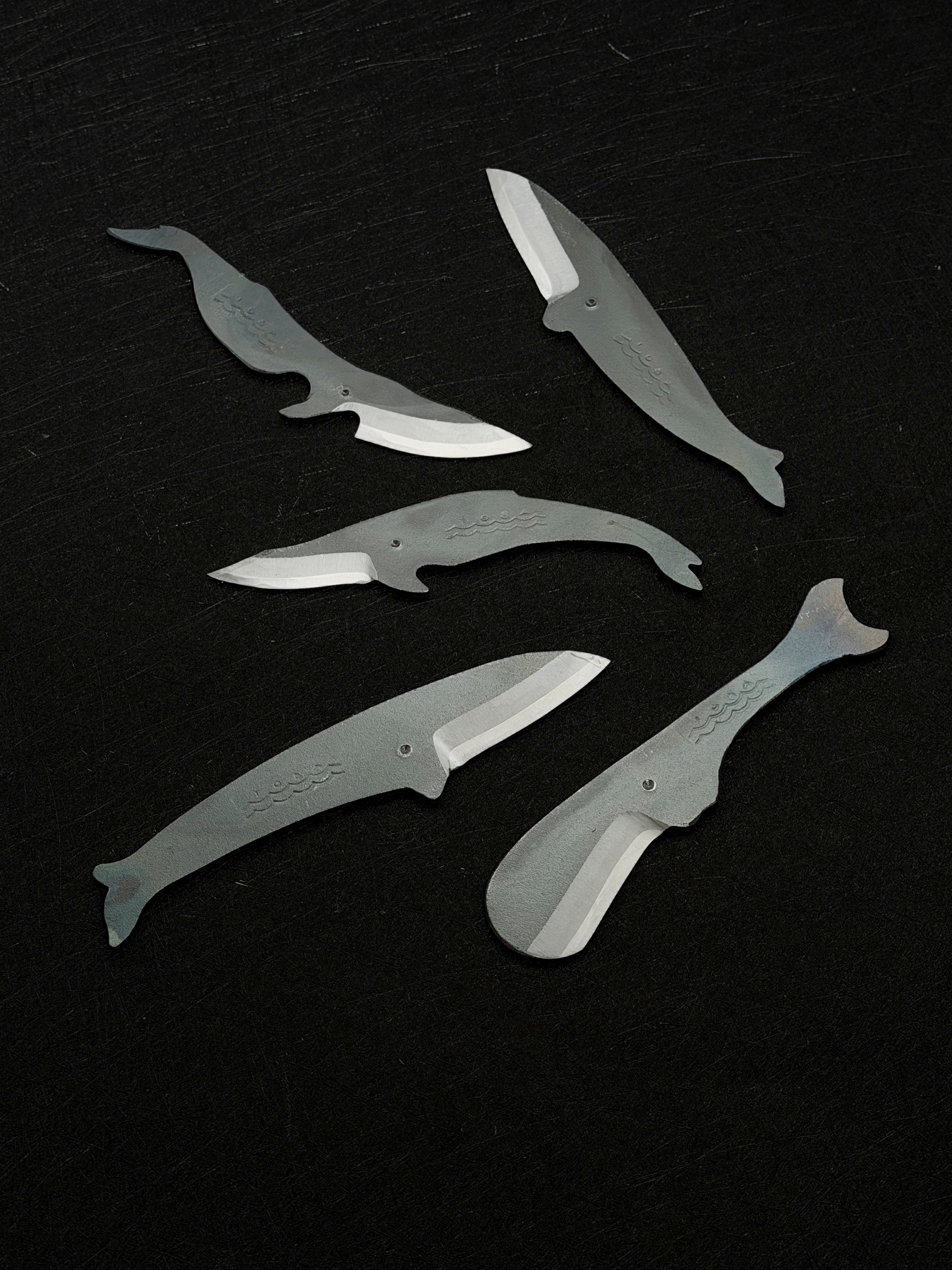 冨士源刃物製作所 黑打 SK鋼 鯨魚小刀