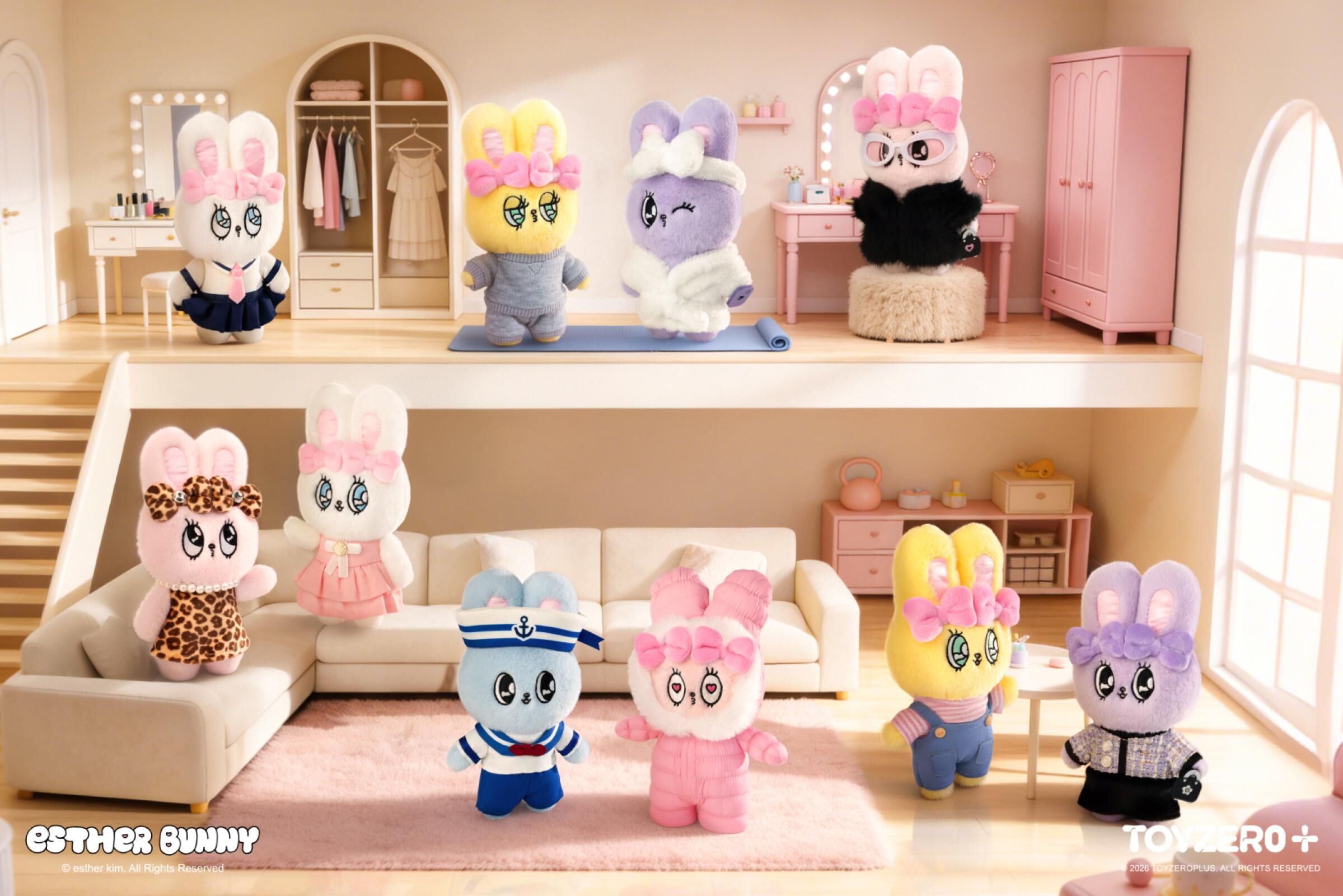 艾絲樂小兔時尚進行式系列毛絨掛件 [8入/中盒]