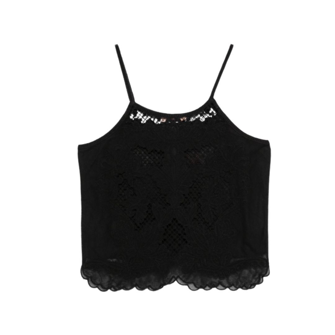 1TS0319-040 [TWINSET] Woven Top Black #261TP2580 (C-EU-E)