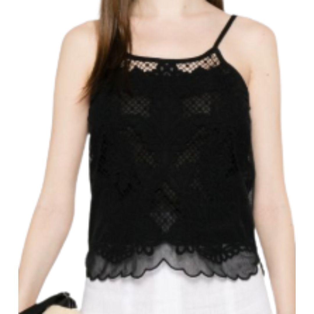 1TS0319-040 [TWINSET] Woven Top Black #261TP2580 (C-EU-E)
