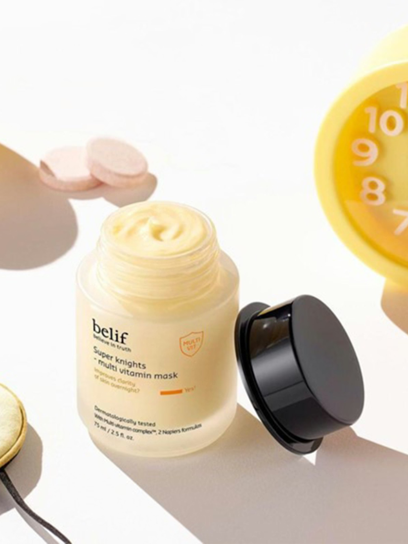 【 3/30收單 】BELIF 超能騎士維他命晶透晚安面膜 75ml 韓國