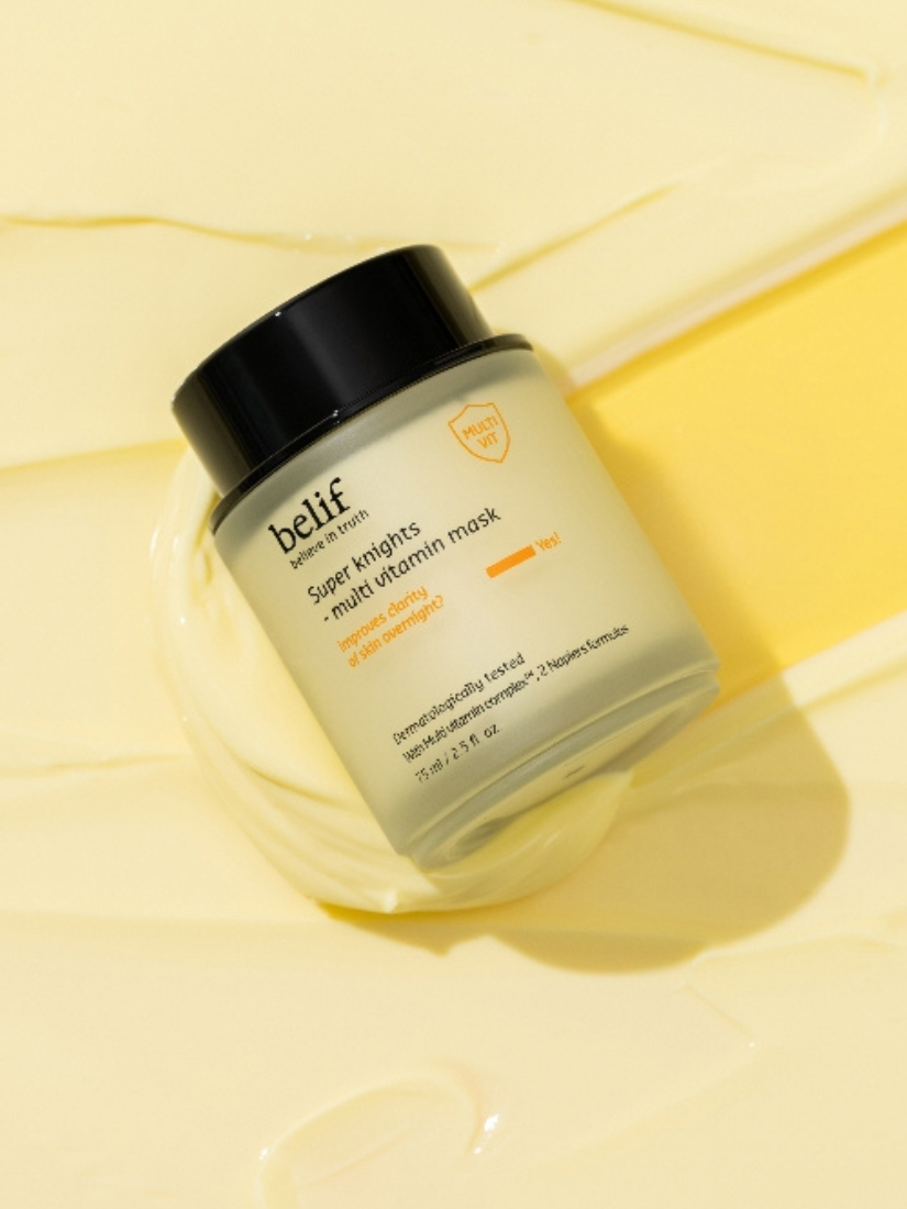 【 3/30收單 】BELIF 超能騎士維他命晶透晚安面膜 75ml 韓國