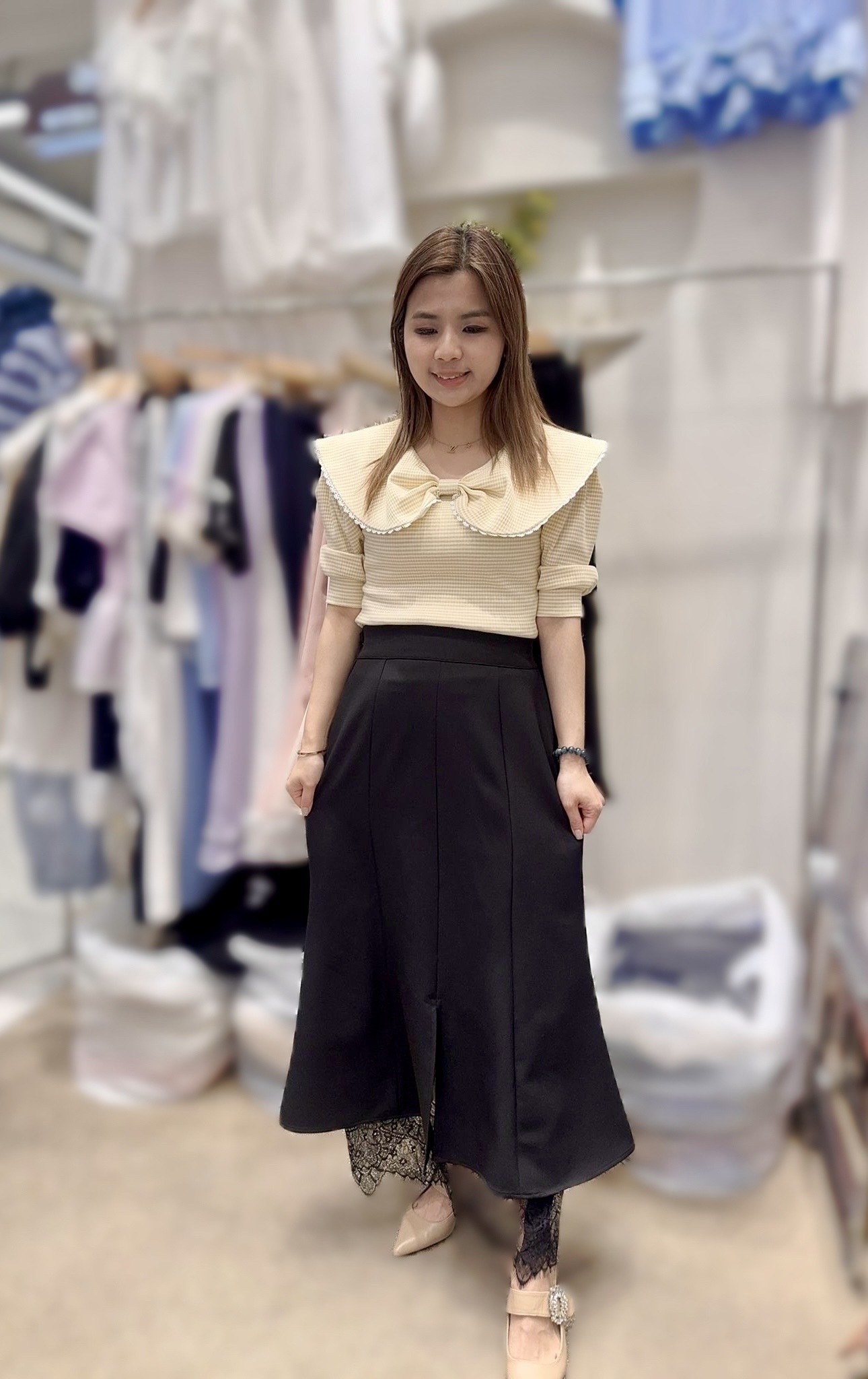 VS57  lace 裙 腰26-34 HIP42 長30.5 $439[一口價]